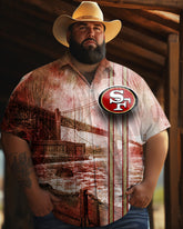 Chemise à manches courtes grande taille pour homme